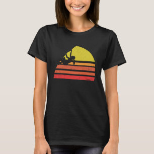 Distress Retro Bouldering Sten klättrande Girl T Shirt