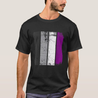 Distress Retro Lgbt Asexuell Flagga Lgbtq Pride Mo T Shirt