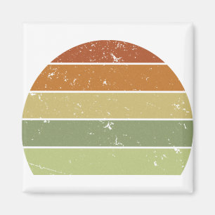 Distress Retro Sunset Magnet