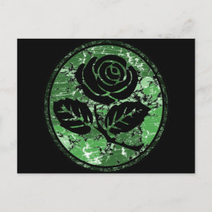 Distress Ro Silhouette Cameo - Grönt Vykort