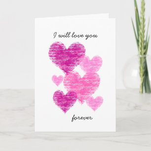 Distress Rosa Heart Collage Valentine Kort