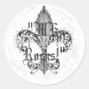 Distress Round Stickers Runt Klistermärke
