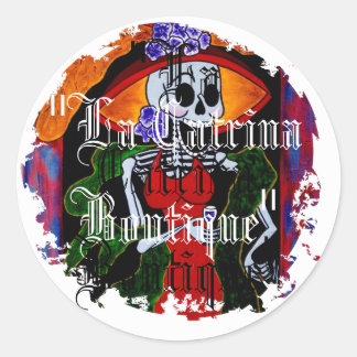 Distress Round Stickers Runt Klistermärke