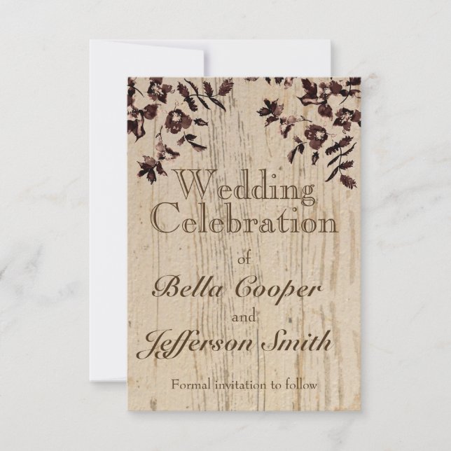 Distress Rustic Wood Spara Datumet (Framsida)