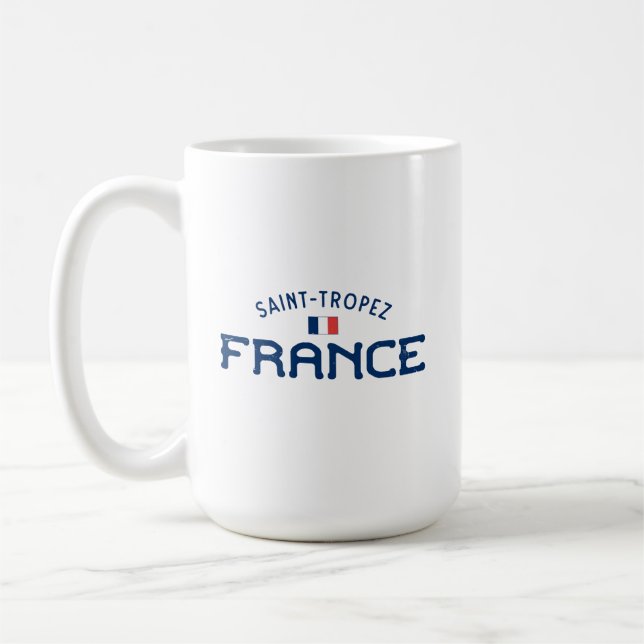 Distress Saint-Tropez Frankrike Kaffemugg (Vänster)