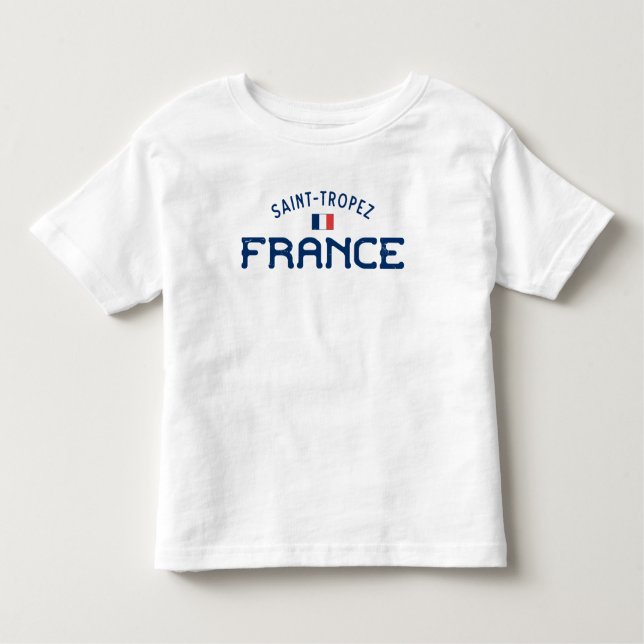 Distress Saint-Tropez Frankrike T Shirt (Framsida)