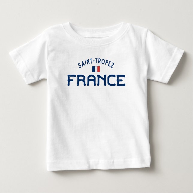 Distress Saint-Tropez Frankrike T Shirt (Framsida)
