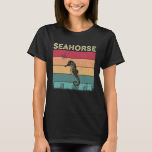 Distress Seahorse Boys Girls Retro Stil Seahor T Shirt