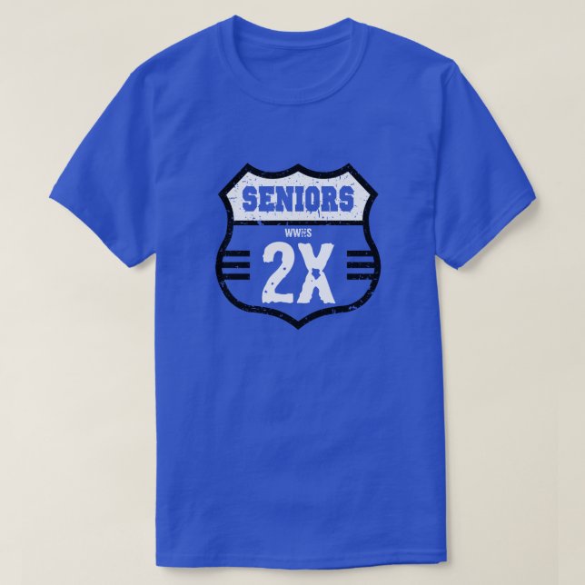 Distress Seniors Road Sign T Shirt (Design framsida)