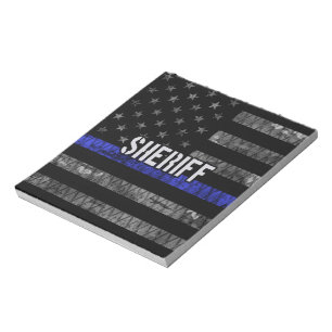Distress sheriff Police Flagga Anteckningsblock