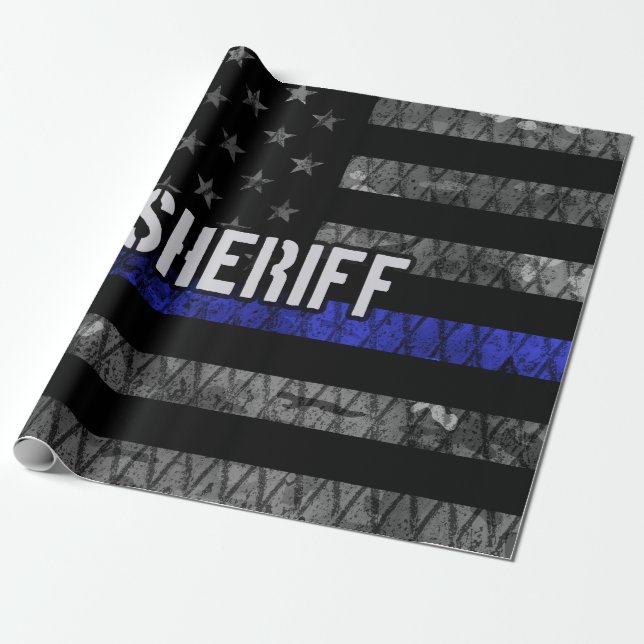 Distress sheriff Police Flagga Presentpapper (Utrullad)