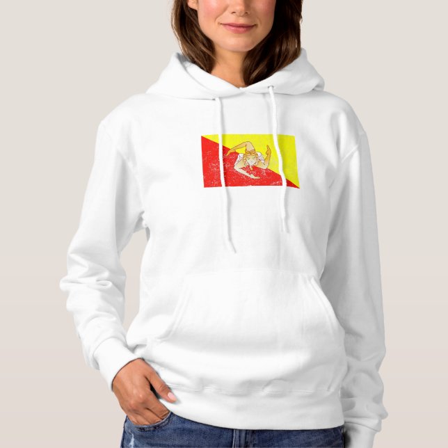 Distress Sicilien Flagga Tee (Framsida)