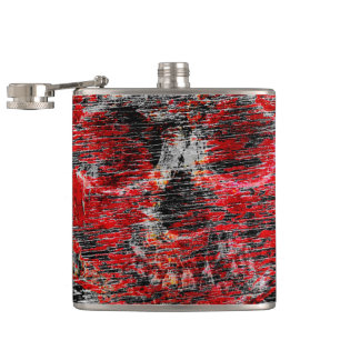 Distress Skull Ansikte Fickplunta