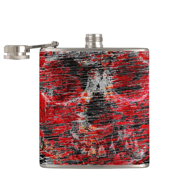 Distress Skull Ansikte Fickplunta (Öppnad)