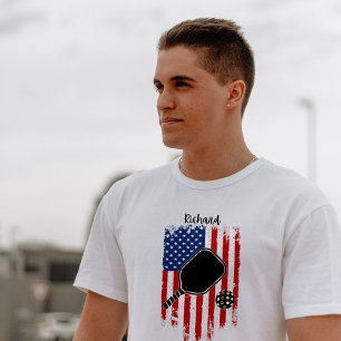 Distress Stars & Rand Flagga redigerbar namn T Shirt