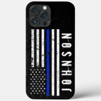 Distress Stil polisens Flagga Personlig Namn