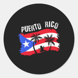 Distress Stil Puerto Rico Frog Puerto Rico Runt Klistermärke
