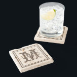 Distress Stone Rustic Åldras Monogram Stenunderlägg<br><div class="desc">Den här designen skapades genom digital grafik. Den kan vara personlig i det område som tillhandahålls genom att ändra fotot och/eller text. Du kan också anpassa den genom att klicka för att anpassa ytterligare alternativ och ta bort eller ändra bakgrunden i färg, lägga till text, ändra texten färg eller stil...</div>