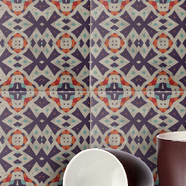 Distress Stone Struktur Ethnic Mosaic Geometric Kakelplatta