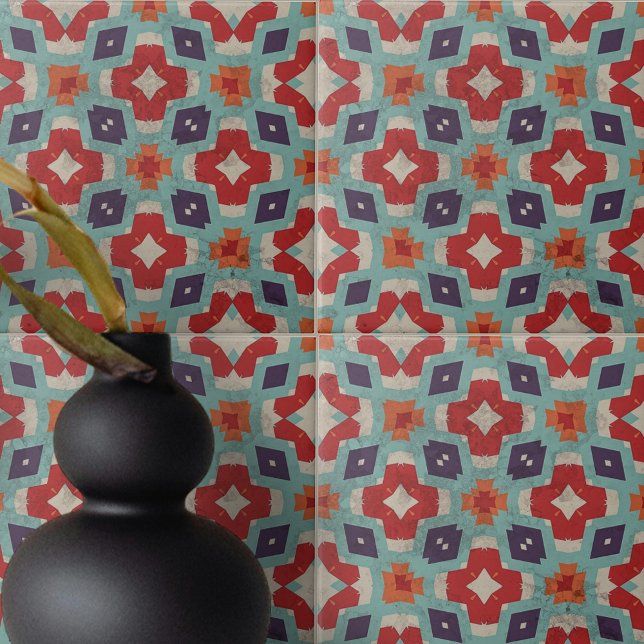 Distress Stone Struktur Kaleidoscope Geometric Kakelplatta (Skapare uppladdad)