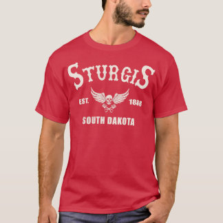 Distress Sturgis South Dakota Motorcle Biker R T Shirt