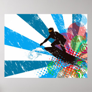 Distress Surfer Paradise Poster