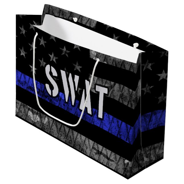 Distress SWAT Police Flagga (Framsidan Vinklad)