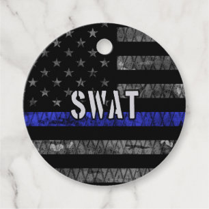 Distress SWAT Police Flagga Gåvor Etiketter