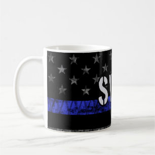 Distress SWAT Police Flagga Kaffemugg