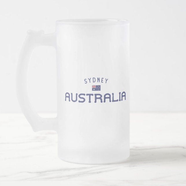 Distress Sydney Australien Frostat Ölglas (Vänster)