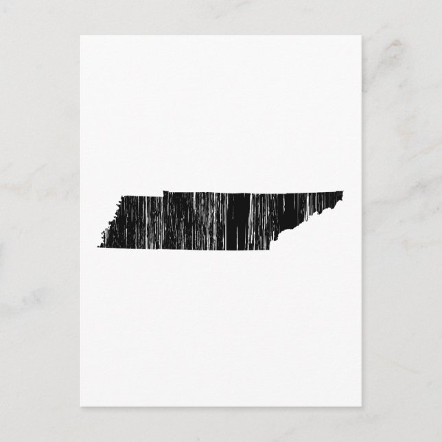 Distress Tennessee State-kontur Vykort (Framsida)