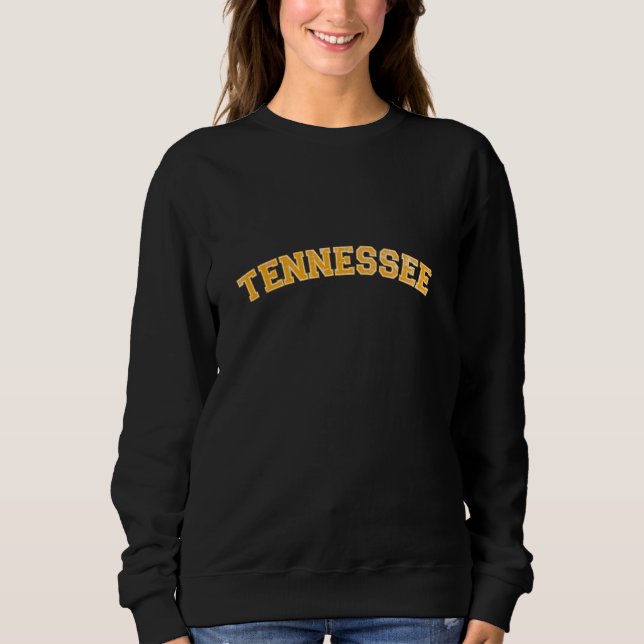 Distress Tennessee State Namn T Shirt (Framsida)