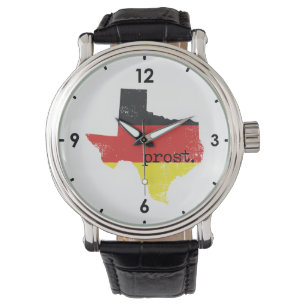 Distress Texas German Flagga Prost Armbandsur