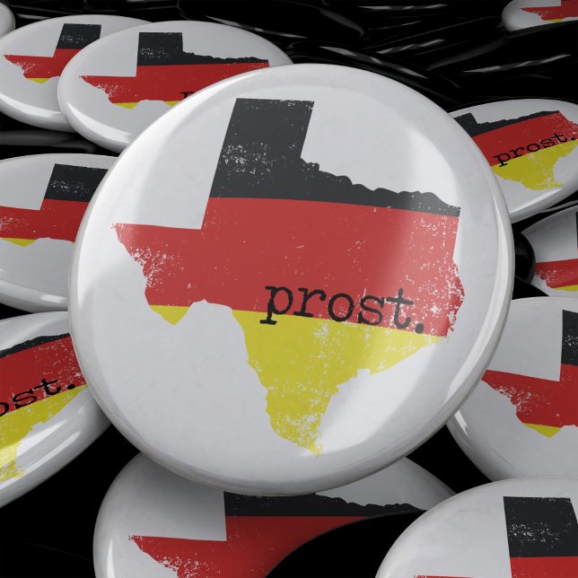 Distress Texas German Flagga Prost Knapp (Skapare uppladdad)