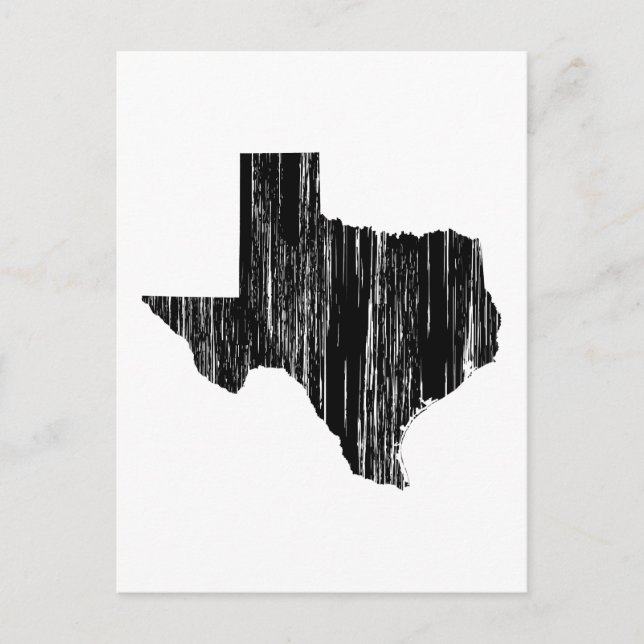 Distress Texas State Outline Vykort (Framsida)