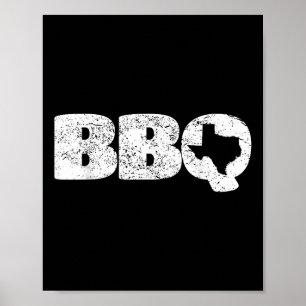 Distress Texas Tx Karta Bbq Outfit Barbecue Simple Poster