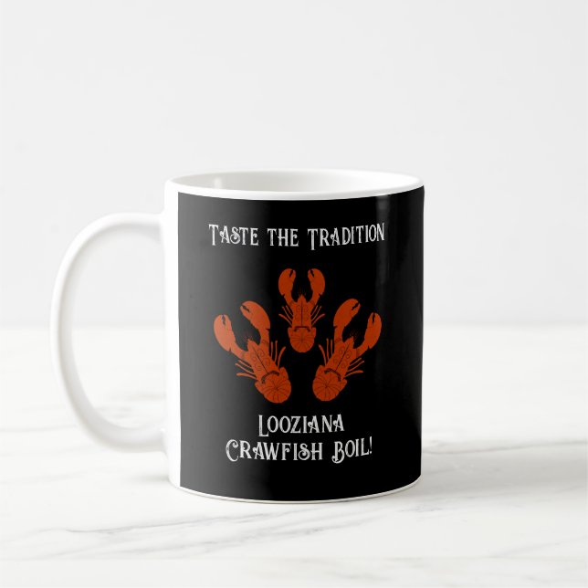 Distress Travel Cajun Louisiana-Kräftor Boil Kaffemugg (Vänster)