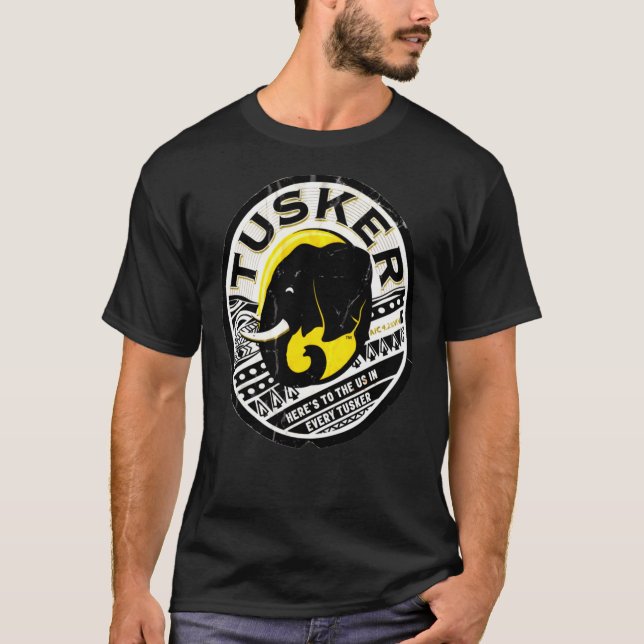 Distress Tuskers Logotyp 2   T Shirt (Framsida)