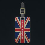 Distress UK Flagga Bagagebricka<br><div class="desc">Förenade kungariket flagga mönster</div>