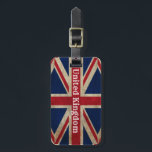 Distress UK Flagga Bagagebricka<br><div class="desc">Förenade kungariket flagga mönster</div>