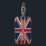 Distress UK Flagga Bagagebricka<br><div class="desc">Förenade kungariket flagga mönster</div>