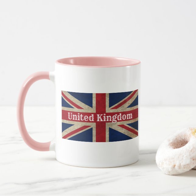 Distress UK Flagga Mugg (Med munk)