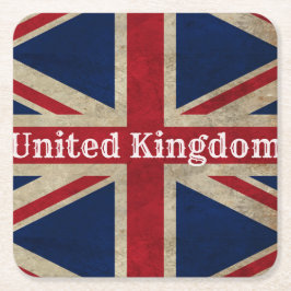 Distress UK Flagga Underlägg Papper Kvadrat