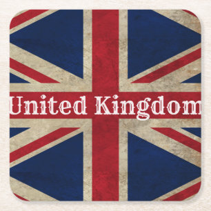 Distress UK Flagga Underlägg Papper Kvadrat