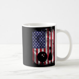 Distress Us Flagga Bowling Patriotic Bowlareare Ma Kaffemugg