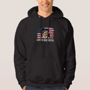 Distress USA flagga Bernese Mountain Pappa Far D Hoodie