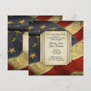 Distress USA flagga bröllopsinbjudan Inbjudningar
