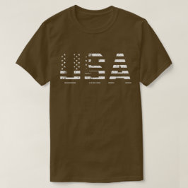 Distress USA Typography T Shirt