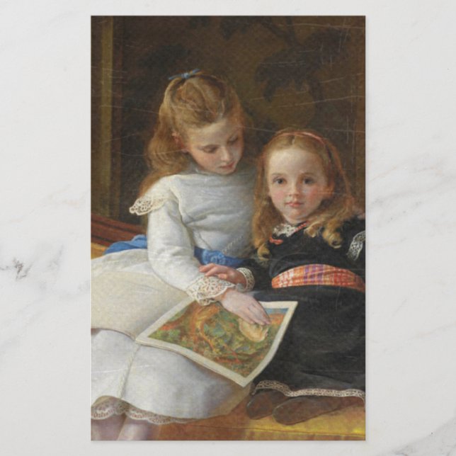 Distress Victorian Two Young Girls (Framsida)