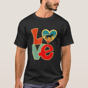 Distress Vintage Horse Lover Farmer Animals Vale T Shirt
